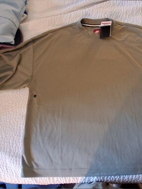Nike Techknit Oversized Men’s Olive Short-Sleeve Crew T-Shirt